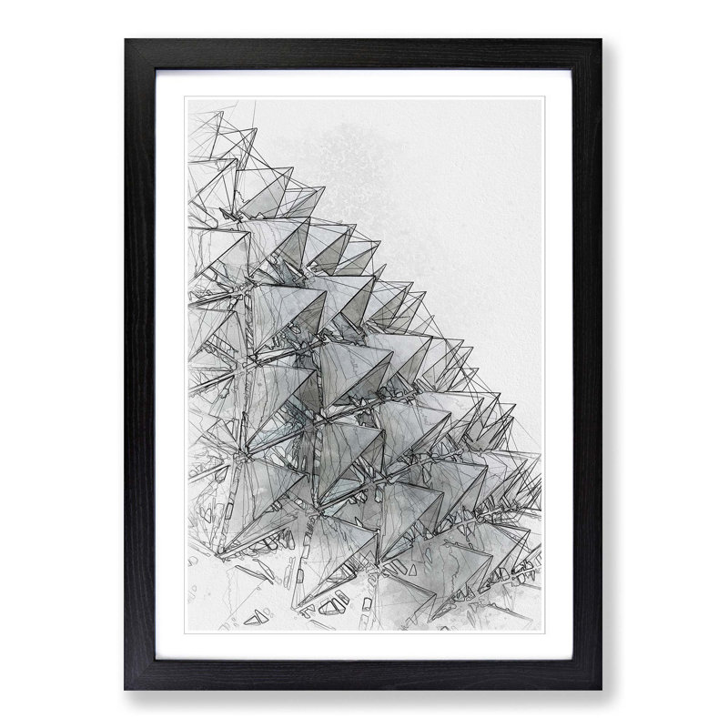 Sketching the Architecture Vol.63 - Picture Frame Drawing Print, Black Framed, 87cm H x 62cm W x 2cm D