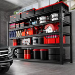Rikuto Adjustable Heavy Duty Metal Shelving Unit For Garage,Pantry,Storage,Toolsheds, Warehouses