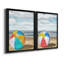 Beach Ball I - ensemble de 2 reproductions d'art sur toile encadrées-424255136-424255138