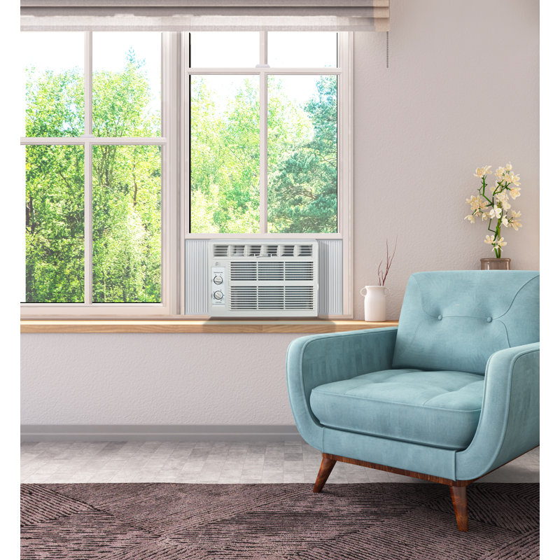Perfect Aire 5000 BTU White Window Air Conditioner with Manual Controls