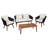 Aliza Acacia 4 - Person Patio Conversation Set with Cushions-1329442283-1329442281