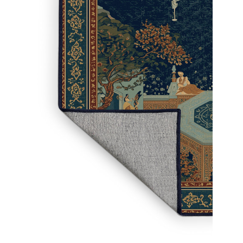 Tapis oriental délavé à la machine Bergland, 5 x 8