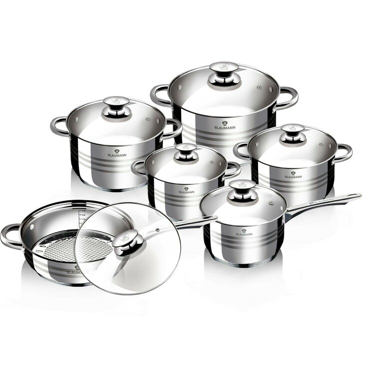 Blaumann 6-Piece Stainless Steel Cookware Set