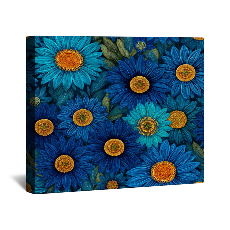 Papier peint floral sur toile - Décoration murale nature en plusieurs tailles, 16 x 16 inches