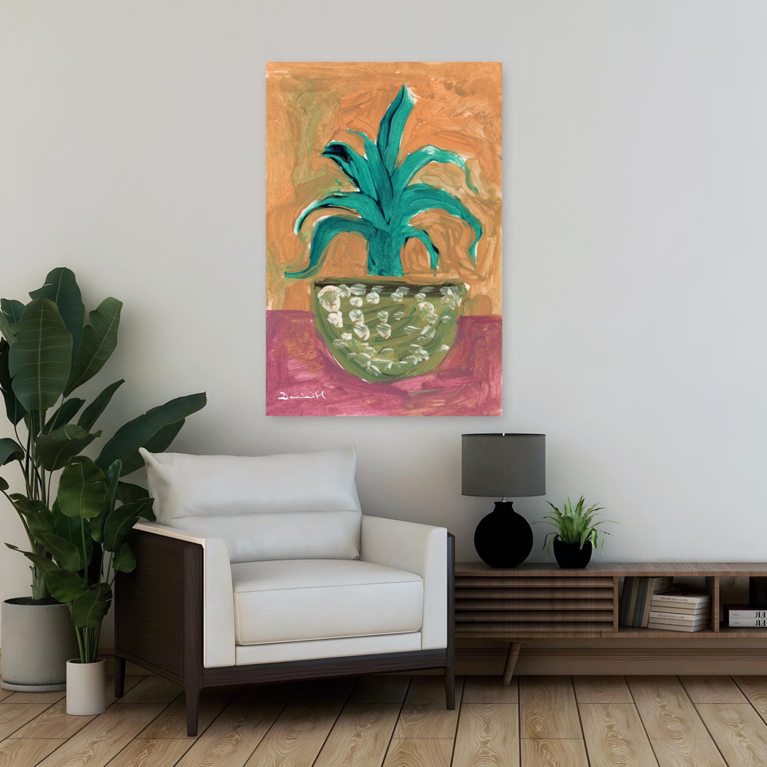 Cactus Vase Vintage Plant Wall Art Print