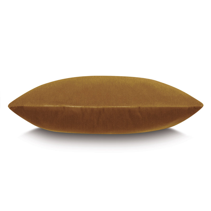 Brahms Velvet Pillow Cover & Insert, Honey, Rectangle 13"H x 22"W