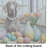 Decorating Easter Weimaraner Glass Cutting Board