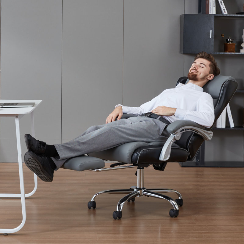 Fauteuil de direction Inbox Zero Office avec hauteur et angle réglables, Gris