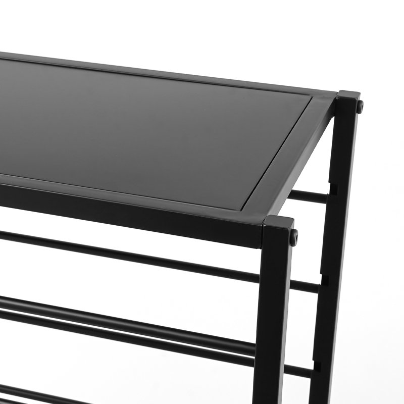 Support de rangement pour papier sur pied à 16 niveaux, Noir mat, H 59,06 po x l 39,37 po x P 12,6 po