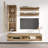 Lieb 63" Modern Floating Wall Mounted Entertainment Center with 16-Color LED Lighting, High Gloss Finish-218860416
