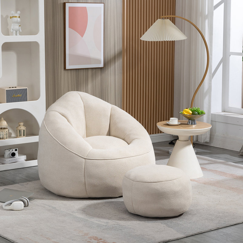 Fauteuil à billes Bedding, Microfibre beige