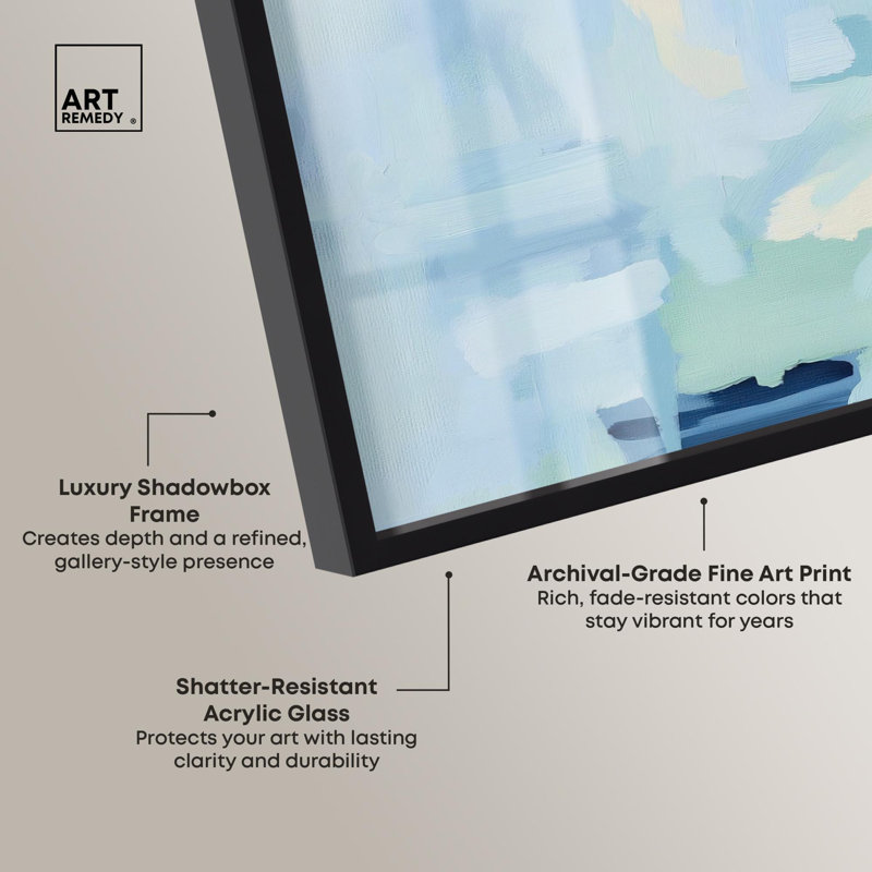 «Morning Mist I», reproduction d'art abstrait par Art Remedy, H 11 po x l 16 po, Noir