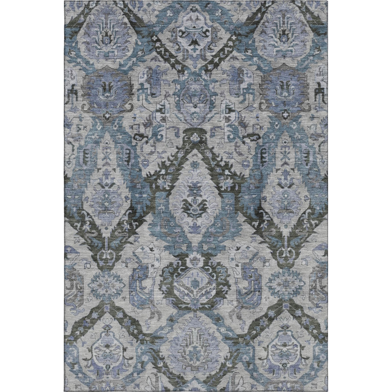 Premium Machine Washable Mayfield Panels Rug, Rectangle 2'6" x 3'10"