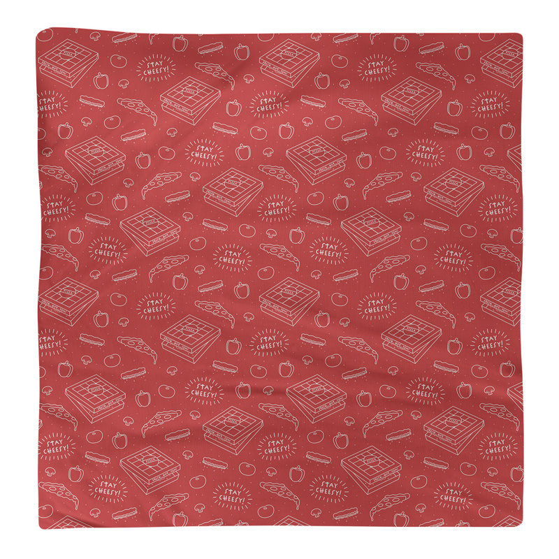 Polyester Abstract Square Napkin, Polyester Twill, Red, 0.1" H x 22" W x 22" D