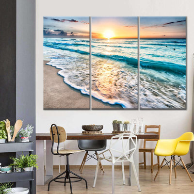 «Foamy Cancun Beach», reproduction d'art sur toile