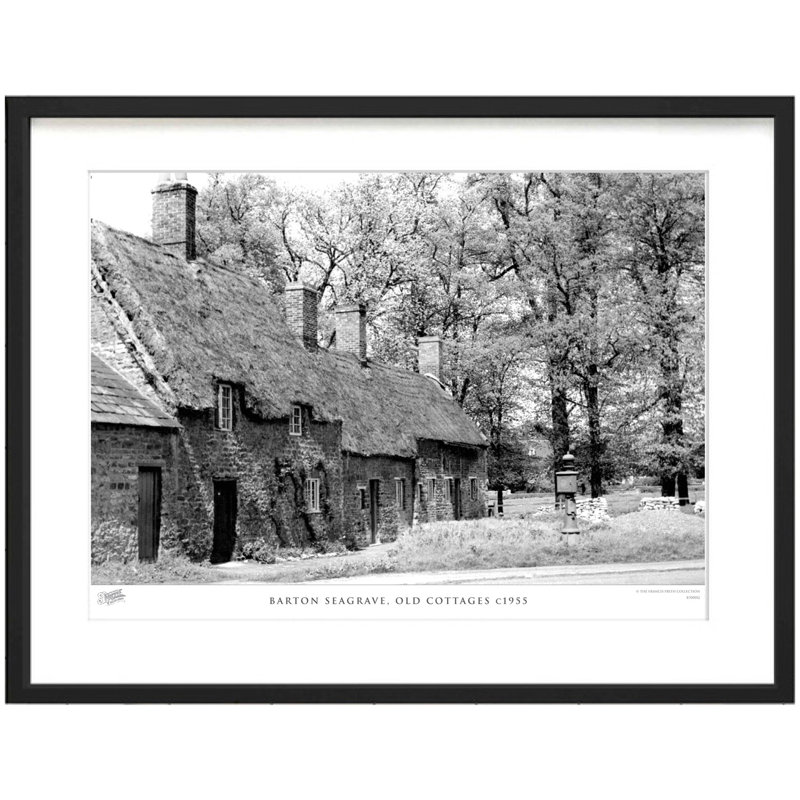 Barton Seagrave, Old Cottages C1955 by Francis Frith - Single Picture Frame Print, 40cm H x 50cm W