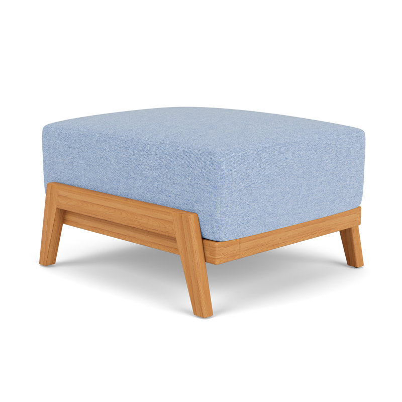 Alpine Outdoor Teak Ottoman, Demo Skyway