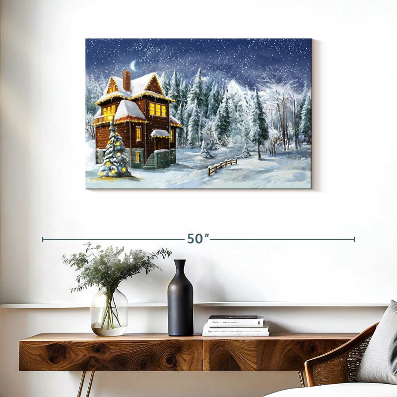 Chalet de Noël, H 24 po x l 36 po