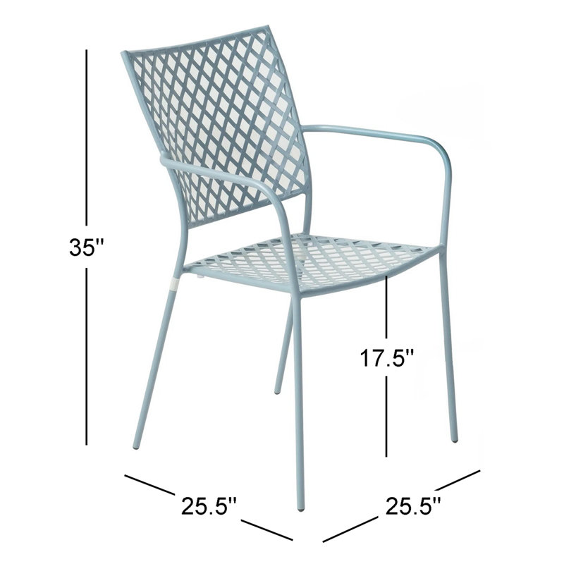 Fauteuil de patio empilable avec coussin Martini