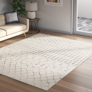 Gaven Machine Woven Southwestern Ivory Area Rug