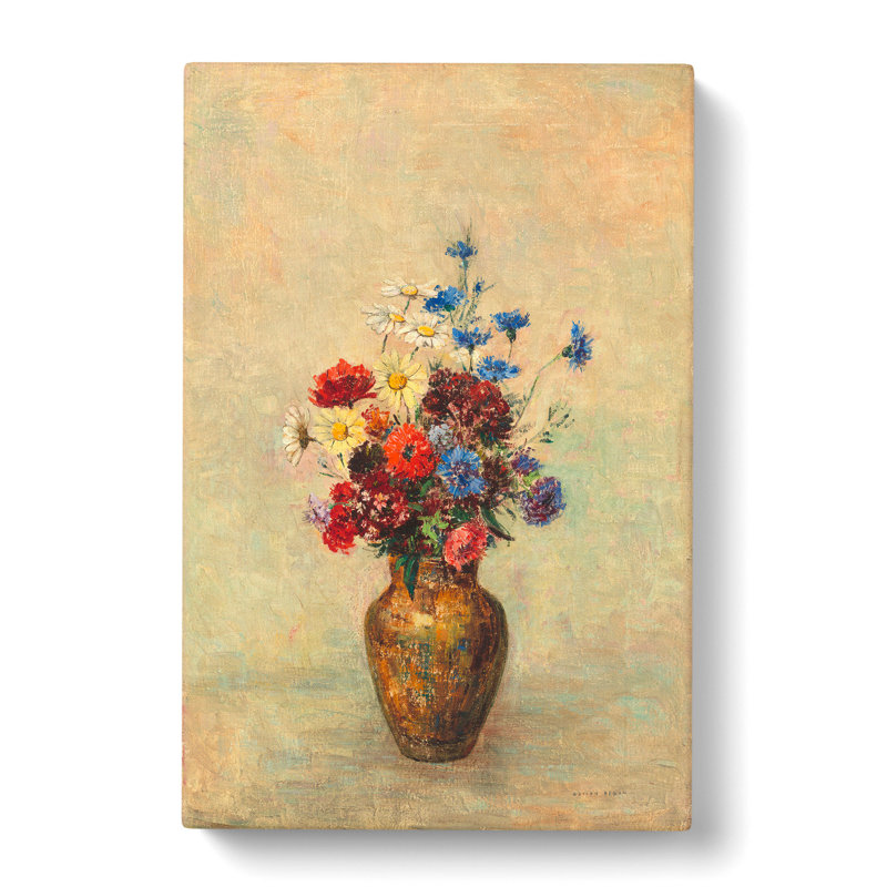 Vase Of Flowers Vol.3 by Odilon Redon - Wrapped Canvas, 50cm H x 35cm W x 3cm D