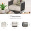 Fauteuil club pivotant avec coussins Sereno-581061318
