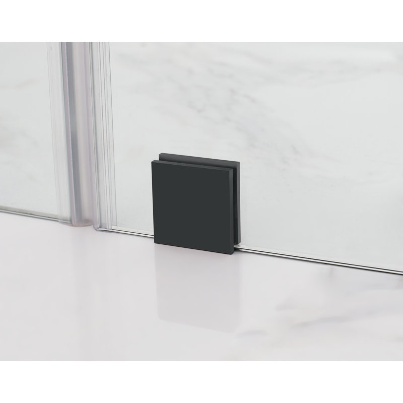 Coraline 60" x 76" Single Sliding Frameless Shower Door, Clear