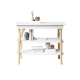 Milk Street Baby Branch Open Shelf Changing  Table (Snow)
