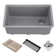 KRAUS Bellucci 30 in. Undermount Workstation Granite Kitchen Sink with Accessories