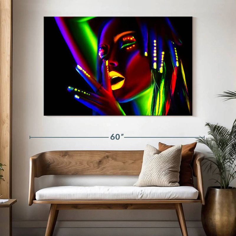 Shuttleworth Neon Makeup, 34" H x 51" W