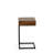Modern Brown 24" Square Side Table with Cubby Storage