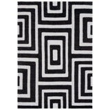 Santa Fe Silver/Black Area Rug