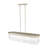 6 - Light Linear Pendant - White Gold - Hammered Water Glass-523221562