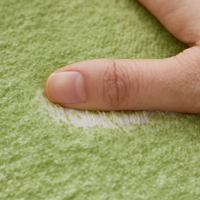 Tapis unique en forme de tapis irrégulier à texture irrégulière 4,6 x 6,5 pi Boho, vert