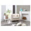 Fauteuil contemporain incliné ivoire