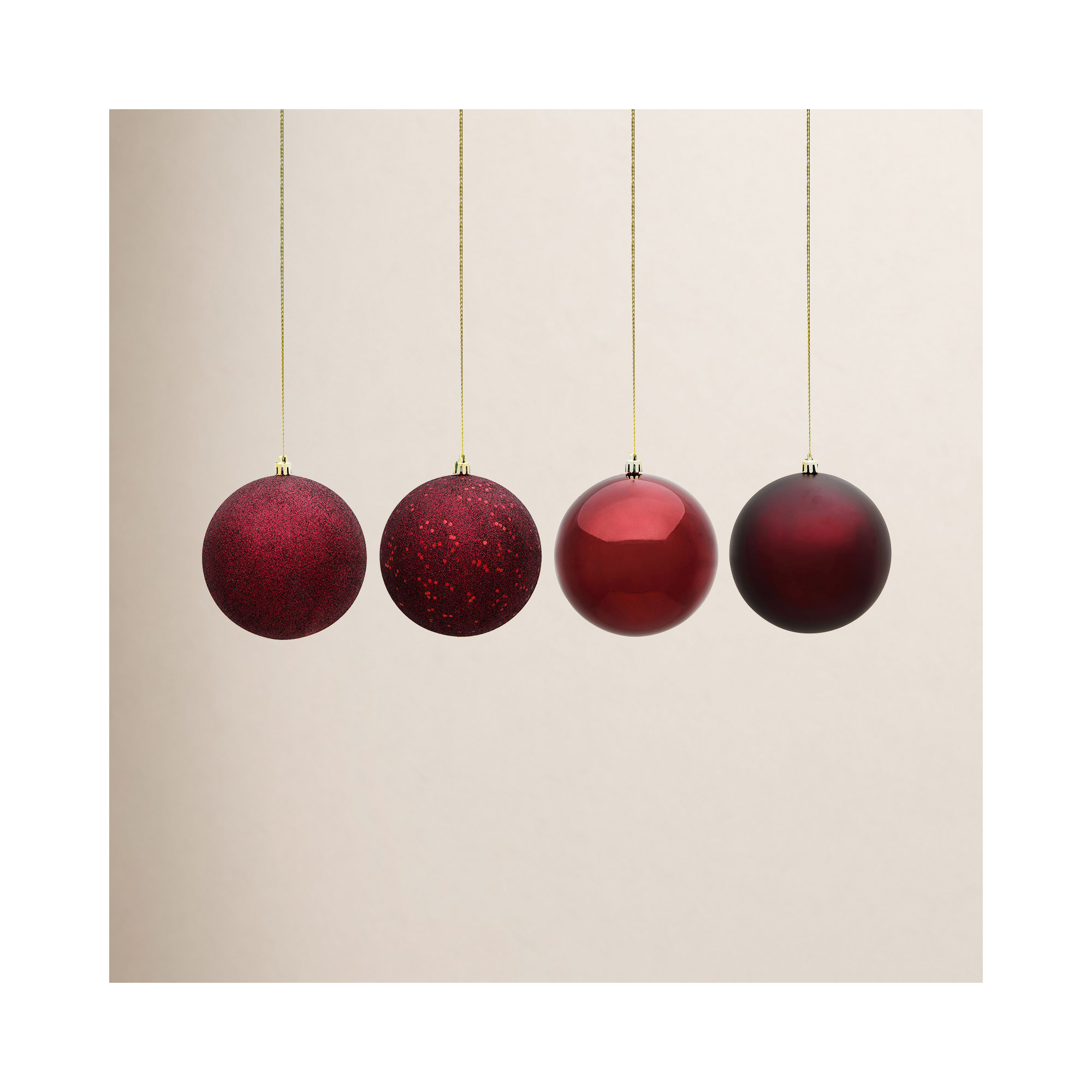 Christmas Ball Ornament, 12" H x 12" W x 12" D, White