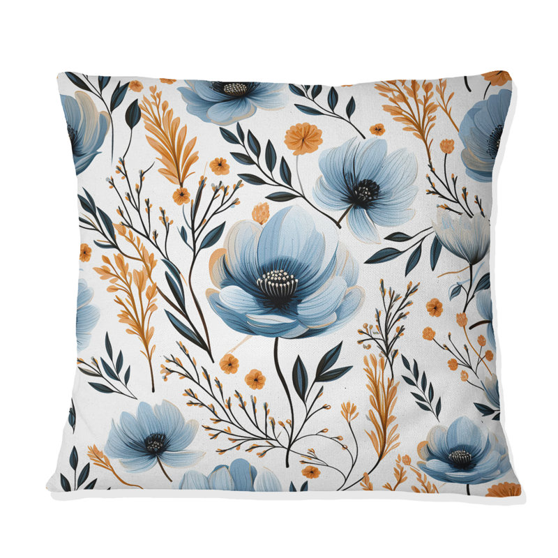 Motif floral Watercolor Whimsy - imprimé floral, H 18 po x l 18 po