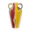 Vase en céramique avec finition abstraite multicolore