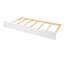Lit de jour double en bois avec lit gigogne simple, blanc
