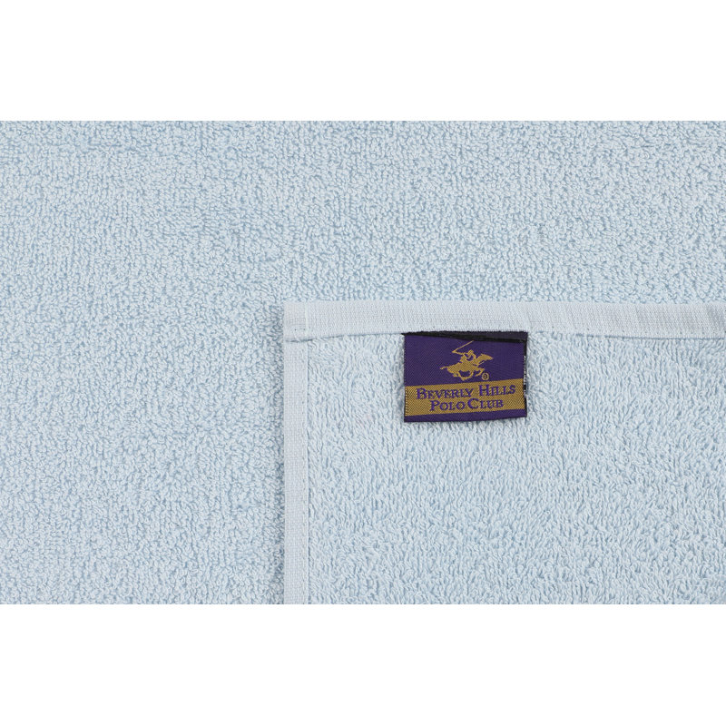 2 Piece 100% Cotton Hand Towel Set, Light Yellow/Blue