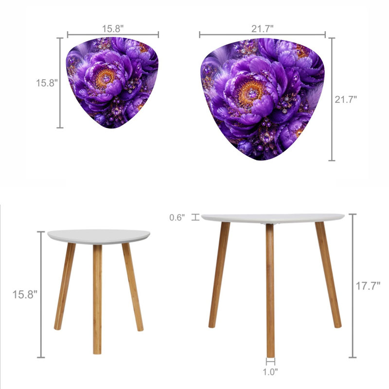 Ensemble de 2 tables basses gigognes Triangle