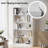 5 Shelf White Bookcase 60 Inch Tall Wood Bookshelf For Bedroom, Adjustable And Durable Storage Solution-1873803789-1873803784