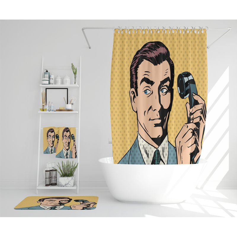 Nezha Polyester Shower Curtain Set