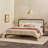 Blomquist Solid Wood Platform Bed with Rattan Inset Headboard-91924902-91949588