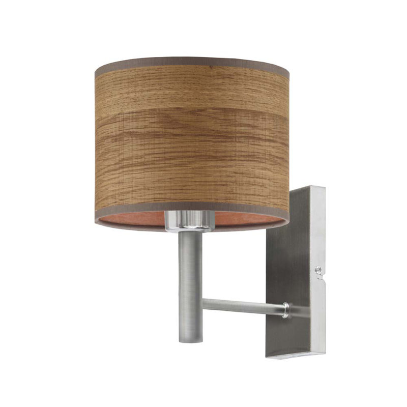 Blainey Steel Armed Sconce, Chrome, Brown