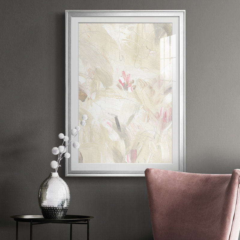 «Soft Abstraction II», reproduction encadrée de qualité supérieure - prête à être accrochée, H 24,5 po x l 18,5 po x P 1 po