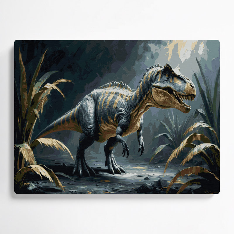 «Dinosaur Therizinosaurus», art mural en métal noir, H 16 po x l 20 po