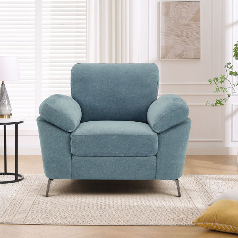 Debborah Upholstered Armchair, Teal