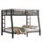 Metal Full XL Over Queen Bunk Bed, Space-Saving Design With Noise-Reduced Features And No Box Spring Required, Black-1978063645-1978063643