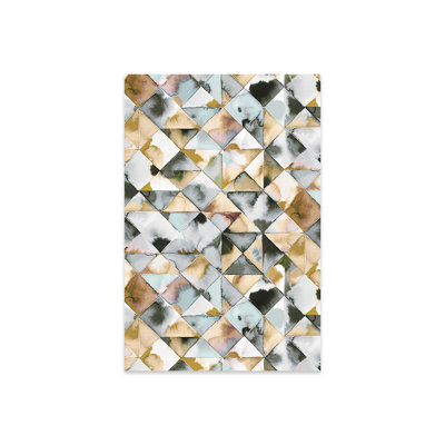 Moody Triangles, impression argentée sur verre acrylique